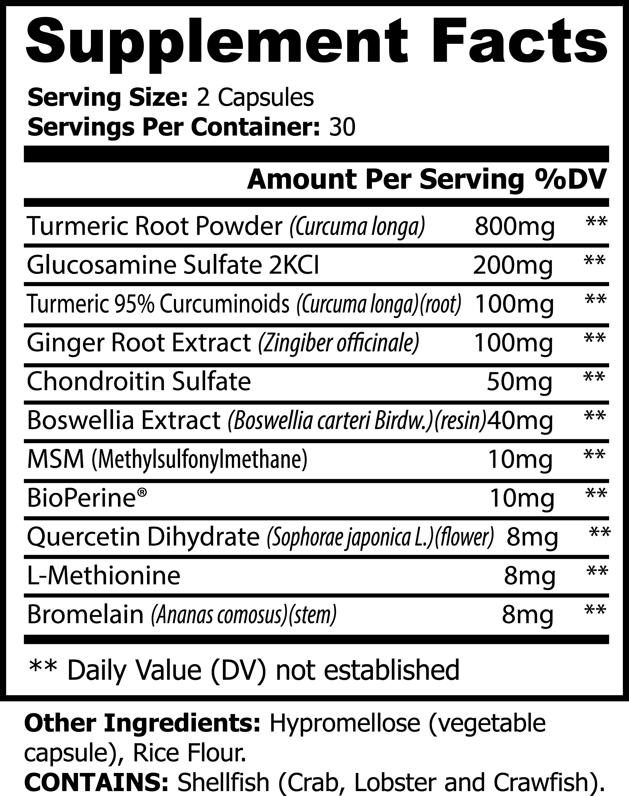 Platinum Turmeric Complex — Joint, Mobility & Recovery Support | 60 Capsules