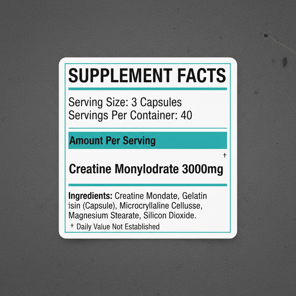 Creatine Monohydrate 3000mg Capsules